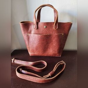 Portland Leather Nutmeg Mini Snap Tote